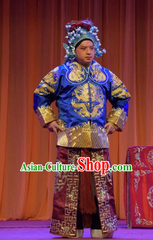 Han Yang Court Chinese Shanxi Opera Soldier Apparels Costumes and Headpieces Traditional Jin Opera Martial Male Garment Warrior Clothing