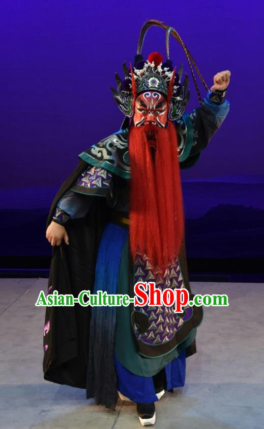 Xiong Guan Niang Zi Chinese Shanxi Opera Jing Role Apparels Costumes and Headpieces Traditional Jin Opera General Garment Armor Clothing