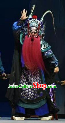 Xiong Guan Niang Zi Chinese Shanxi Opera Jing Role Apparels Costumes and Headpieces Traditional Jin Opera General Garment Armor Clothing