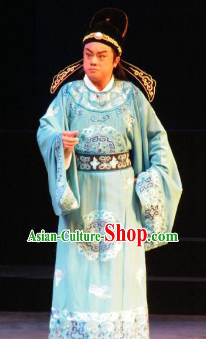 Wu Zetian Chinese Shanxi Opera Young Male Apparels Costumes and Headpieces Traditional Jin Opera Xiaosheng Garment Tang Dynasty Prince Clothing