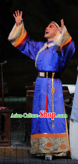 Fu Shan Jin Jing Chinese Shanxi Opera Emperor Kangxi Informal Apparels Costumes and Headpieces Traditional Jin Opera Young Male Garment Qing Dynasty Monarch Clothing