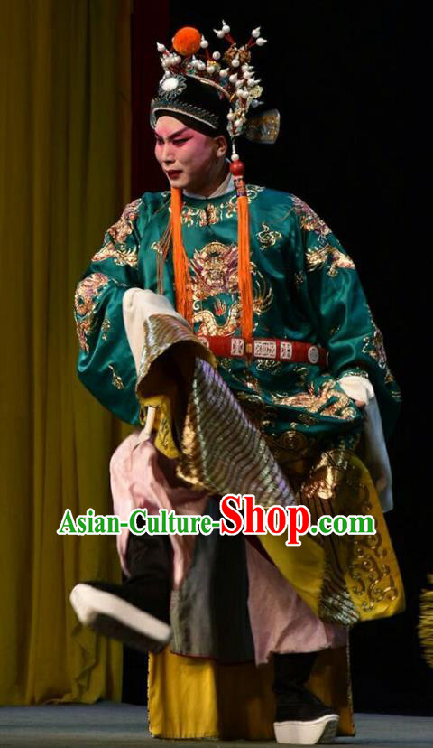 Sacrifice Chinese Shanxi Opera Prince Apparels Costumes and Headpieces Traditional Jin Opera Xiaosheng Garment Noble Childe Zhao Shuo Clothing