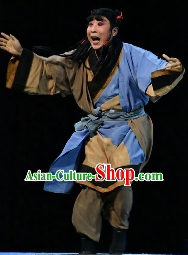 Fan Jin Zhong Ju Chinese Shanxi Opera Wa Wa Sheng Apparels Costumes and Headpieces Traditional Jin Opera Young Boy Garment Livehand Clothing