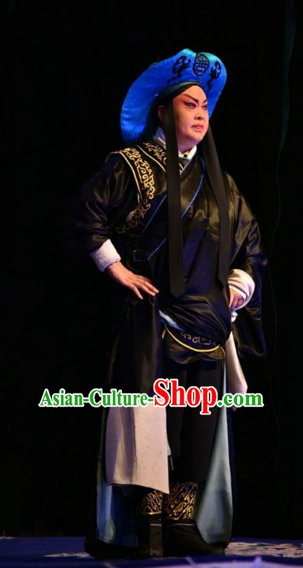 Bai Tu Ji Chinese Shanxi Opera Takefu Apparels Costumes and Headpieces Traditional Jin Opera Martial Male Garment Wusheng Liu Zhiyuan Clothing