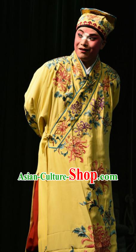 Zhao Jintang Chinese Shanxi Opera Clown Apparels Costumes and Headpieces Traditional Jin Opera Young Man Garment Song Cheng Clothing