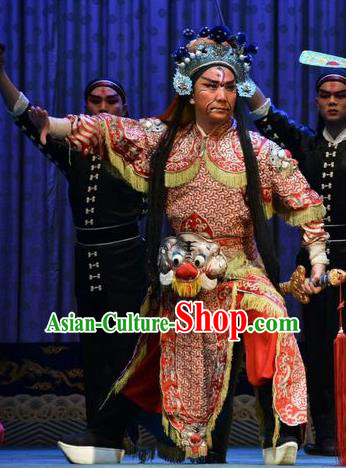 Yi Pu Zhong Hun Chinese Shanxi Opera General Apparels Costumes and Headpieces Traditional Jin Opera Takefu Garment Martial Male Clothing