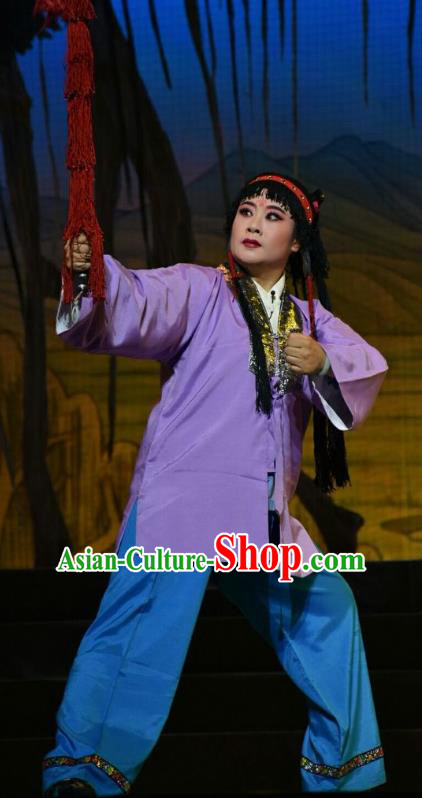 Mulan Joins the Army Chinese Shanxi Opera Young Boy Hua Mudi Apparels Costumes and Headpieces Traditional Jin Opera Wa Wa Sheng Garment Clothing