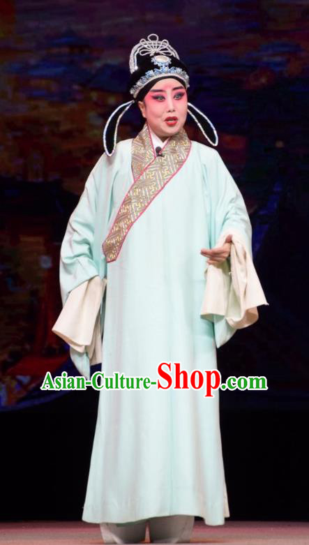 Big Feet Empress Chinese Shanxi Opera Young Male Apparels Costumes and Headpieces Traditional Jin Opera Niche Garment Scholar Wang Yong Clothing