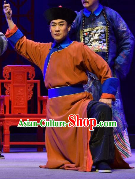 The Legend of Jin E Chinese Shanxi Opera Jailer Apparels Costumes and Headpieces Traditional Jin Opera Figurant Garment Gaoler Clothing