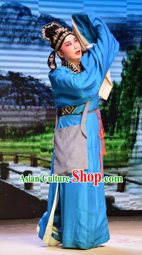 Legend of Leper Chinese Shanxi Opera Xiaosheng Apparels Costumes and Headpieces Traditional Jin Opera Scholar Garment Niche Chen Lvqin Clothing