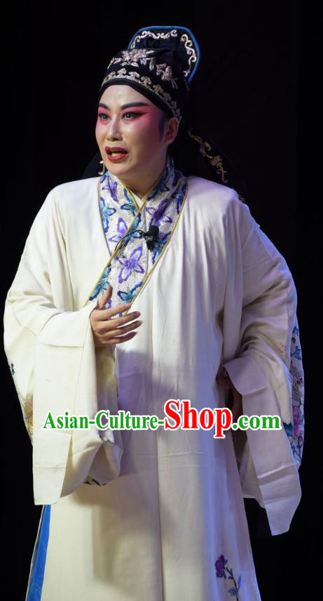 Legend of Leper Chinese Shanxi Opera Niche Apparels Costumes and Headpieces Traditional Jin Opera Xiaosheng Garment Scholar Chen Lvqin Clothing