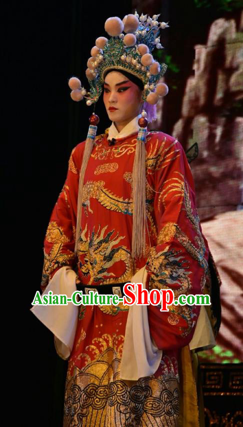 Wei Shui River Chinese Shanxi Opera Official Apparels Costumes and Headpieces Traditional Jin Opera Young Male Garment Minister Clothing