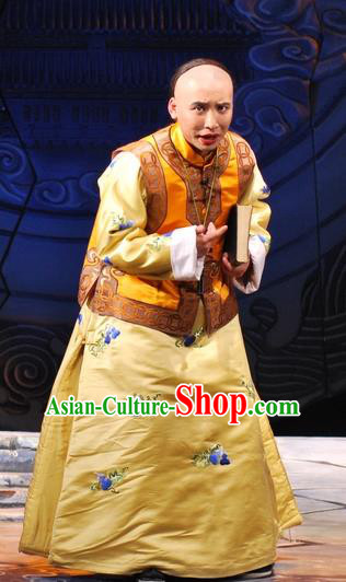 Under the Red Banner Chinese Qu Opera Young Man Apparels Costumes and Headpieces Traditional Beijing Opera Xiaosheng Garment Qing Dynasty Childe Clothing