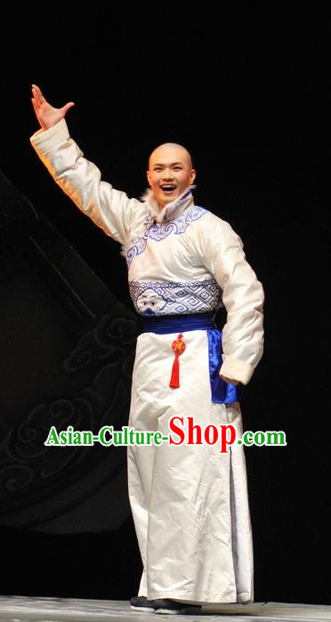 Under the Red Banner Chinese Qu Opera Niche Apparels Costumes and Headpieces Traditional Beijing Opera Young Male Garment Qing Dynasty Childe Clothing