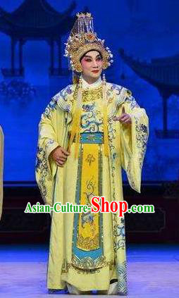 The Long Regret Chinese Guangdong Opera Monarch Apparels Costumes and Headpieces Traditional Cantonese Opera Emperor Li Longji Garment Xiaosheng Clothing