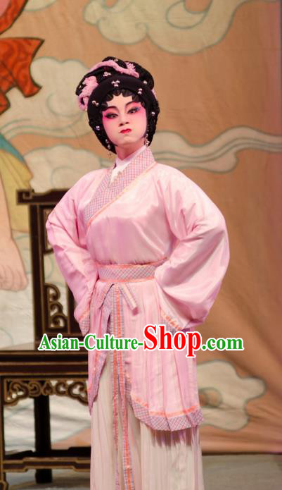 Chinese Cantonese Opera Village Girl Garment The Princess in Distress Costumes and Headdress Traditional Guangdong Opera Xiaodan Apparels Young Lady Ni Xiutian Dress