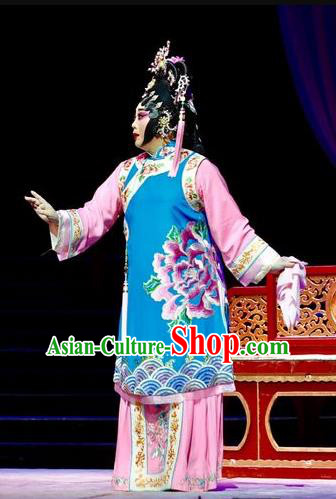 Chinese Cantonese Opera Young Female Garment Prince Rui and Concubine Zhuang Costumes and Headdress Traditional Guangdong Opera Hua Tan Apparels Imperial Consort Dress