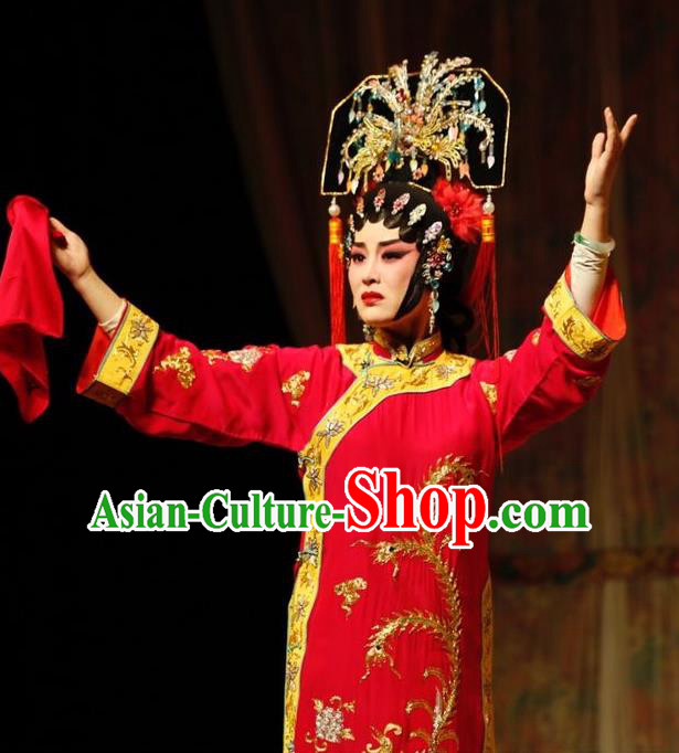 Chinese Cantonese Opera Qing Dynasty Imperial Consort Garment Prince Rui and Concubine Zhuang Costumes and Headdress Traditional Guangdong Opera Hua Tan Apparels Dress