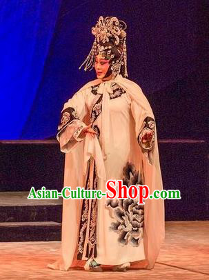 Chinese Cantonese Opera Queen Xiaozhuang Garment Prince Rui and Concubine Zhuang Costumes and Headdress Traditional Guangdong Opera Apparels Empress Dress