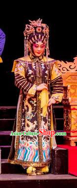 Chinese Cantonese Opera Empress Garment Prince Rui and Concubine Zhuang Costumes and Headdress Traditional Guangdong Opera Apparels Queen Xiaozhuang Dress