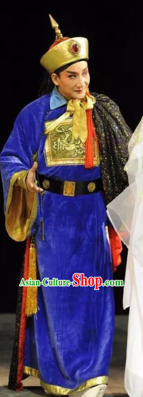 Hua Yue Ying Chinese Guangdong Opera Xiaosheng Apparels Costumes and Headpieces Traditional Cantonese Opera Garment Military Officer Lin Yuansheng Clothing