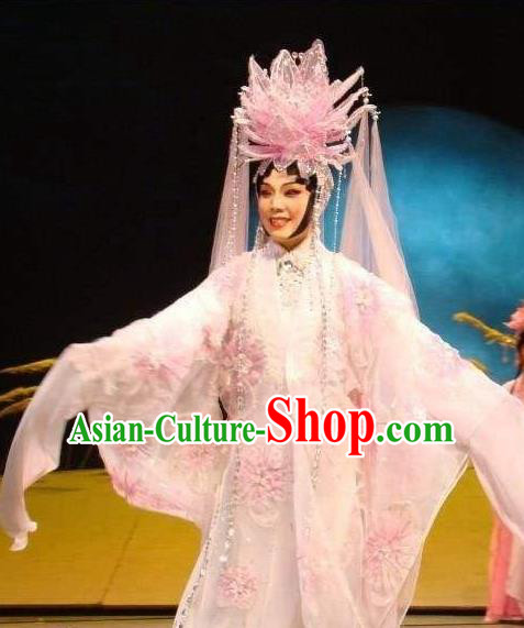 Chinese Cantonese Opera Actress Garment Hua Yue Ying Costumes and Headdress Traditional Guangdong Opera Hua Tan Apparels Young Beauty Du Caiwei Dress