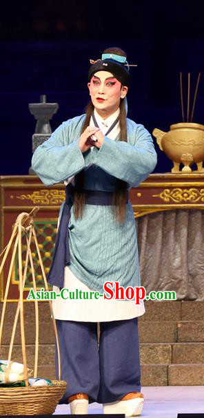 Legend of Lun Wenxu Chinese Guangdong Opera Xiaosheng Apparels Costumes and Headpieces Traditional Cantonese Opera Young Male Garment Poor Scholar Clothing