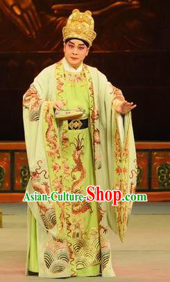 Southern Tang Emperor Chinese Guangdong Opera Xiaosheng Apparels Costumes and Headpieces Traditional Cantonese Opera Li Yu Garment Lord Clothing