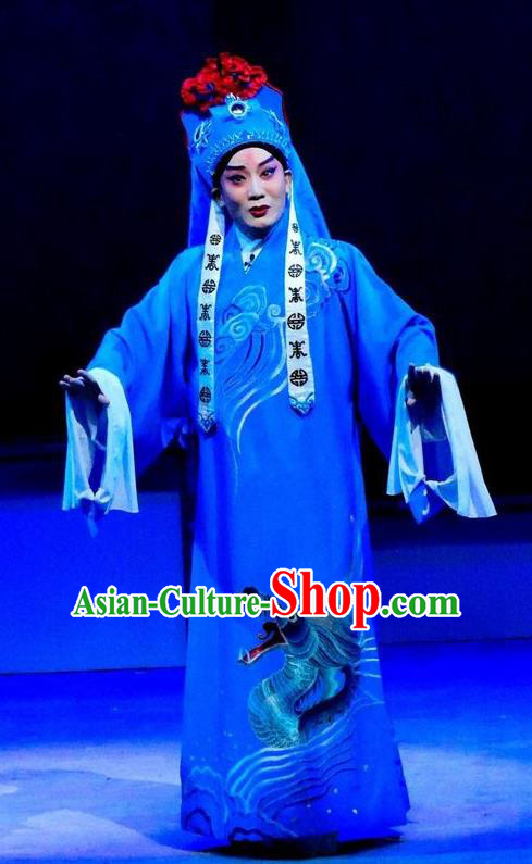 Hua Jian Ji Chinese Guangdong Opera Xiaosheng Apparels Costumes and Headpieces Traditional Cantonese Opera Liang Yicang Garment Young Male Clothing