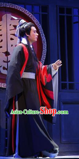 Empress Zhou the Lesser Chinese Guangdong Opera Distress Male Apparels Costumes and Headpieces Traditional Cantonese Opera Garment Xiaosheng Li Yu Clothing