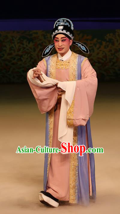 Liu Yi Delivers A Letter Chinese Guangdong Opera Scholar Apparels Costumes and Headpieces Traditional Cantonese Opera Xiaosheng Garment Niche Clothing