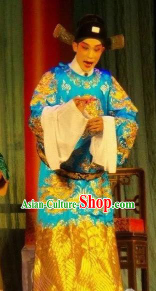Story of the Violet Hairpin Chinese Guangdong Opera Young Male Apparels Costumes and Headpieces Traditional Cantonese Opera Xiaosheng Garment Official Li Yi Clothing