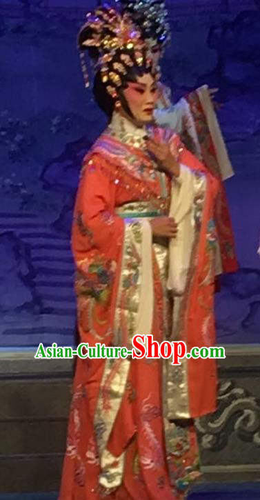 Chinese Cantonese Opera Actress Garment Story of the Violet Hairpin Costumes and Headdress Traditional Guangdong Opera Diva Huo Xiaoyu Apparels Young Female Dress