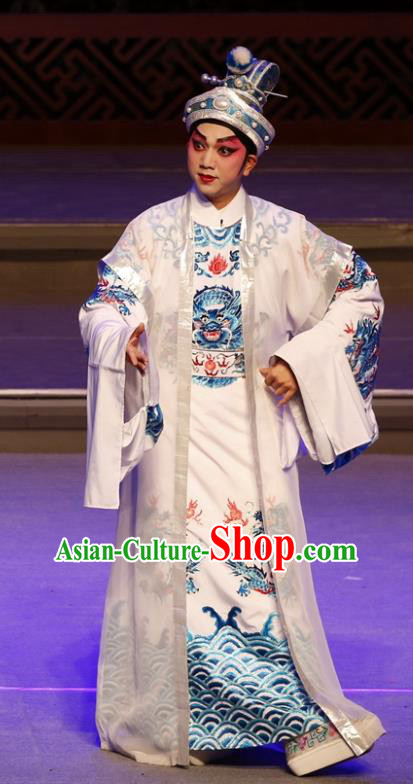 Meng Hui Tai Hu Chinese Guangdong Opera Niche Fan Li Apparels Costumes and Headpieces Traditional Cantonese Opera Xiaosheng Garment Noble Childe Clothing