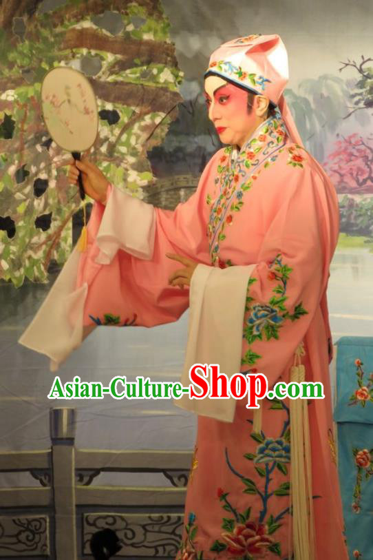 Hua Tian Ba Xi Chinese Guangdong Opera Gifted Youth Bian Ji Apparels Costumes and Headpieces Traditional Cantonese Opera Xiaosheng Garment Young Scholar Clothing