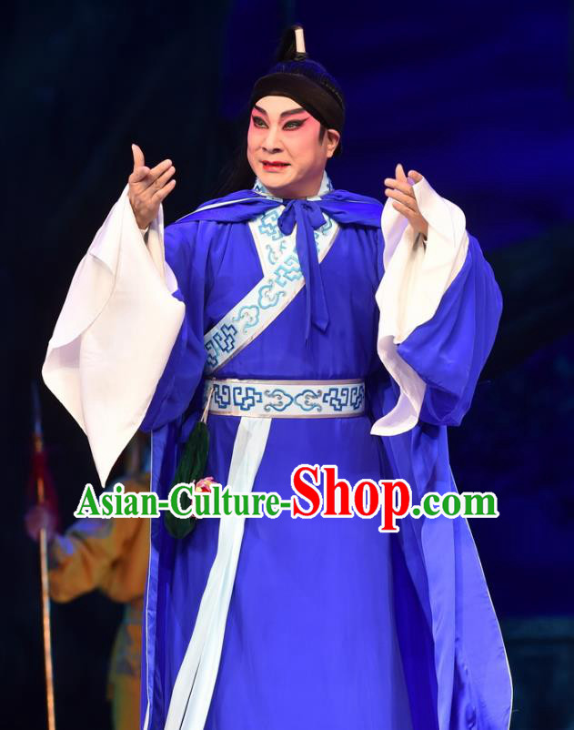 Hun Qian Zhu Ji Xiang Chinese Guangdong Opera Young Man Apparels Costumes and Headpieces Traditional Cantonese Opera Xiaosheng Garment Scholar Clothing