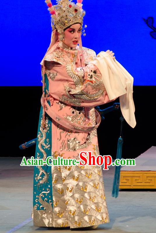 Yuan Yang Sword Chinese Guangdong Opera Young Male Apparels Costumes and Headpieces Traditional Cantonese Opera Wang Zhihao Garment Official Clothing