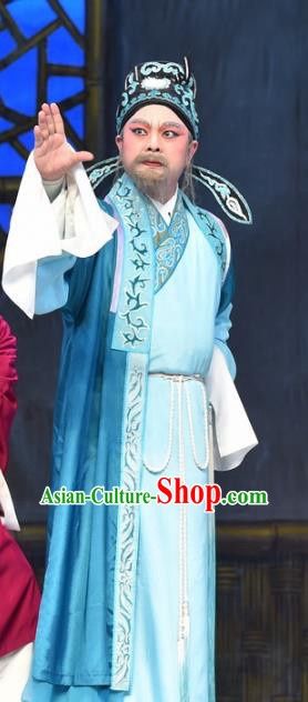 Hun Qian Zhu Ji Xiang Chinese Guangdong Opera Landlord Apparels Costumes and Headpieces Traditional Cantonese Opera Elderly Male Garment Patriarch Clothing