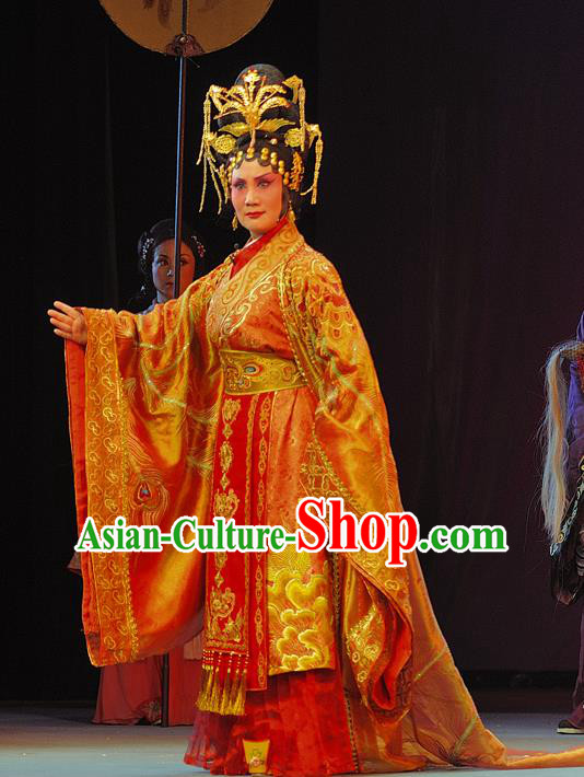 Chinese Sichuan Opera Highlights Young Female Garment Costumes and Headdress Wo Hu Ling Traditional Peking Opera Actress Dress Princess Huyang Apparels