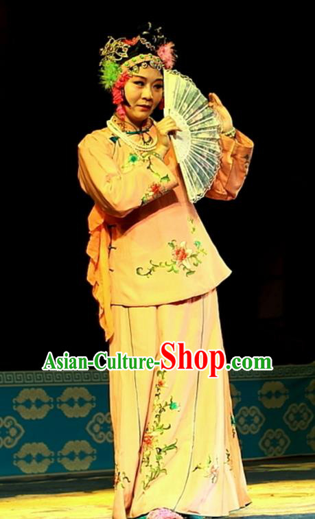 Chinese Sichuan Opera Highlights Young Female Garment Costumes and Headdress Shoot Eagle Traditional Peking Opera Hua Tan Dress Actress Yelu Hanyan Apparels