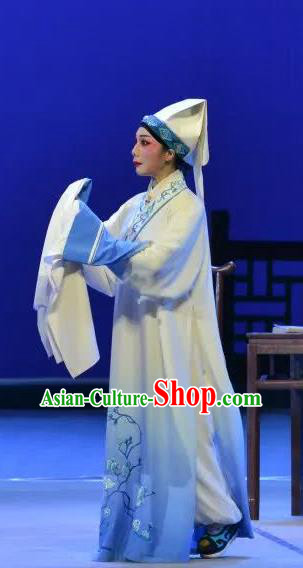 Search the College Chinese Guangdong Opera Scholar Apparels Costumes and Headpieces Traditional Cantonese Opera Young Male Garment Xiaosheng Cui Lian Clothing