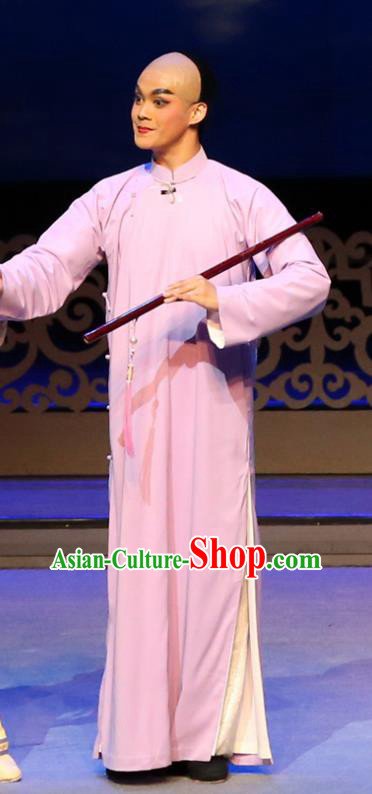 Yang Cuixi Chinese Guangdong Opera Young Male Apparels Costumes and Headpieces Traditional Cantonese Opera Composer Liu Mingde Garment Xiaosheng Clothing