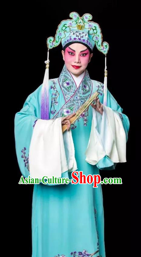 Chinese Guangdong Opera Young Male Apparels Costumes and Headpieces Traditional Cantonese Opera Martial Man Garment Cai Xiongfeng Clothing