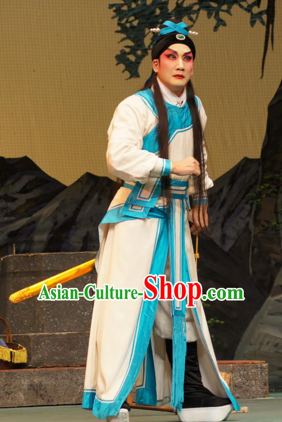 Emperor and the Village Girl Chinese Guangdong Opera Xiaosheng Apparels Costumes and Headpieces Traditional Cantonese Opera Young Man Garment Prince Kang Clothing