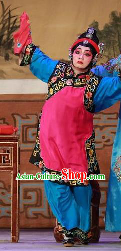 Chinese Cantonese Opera Elderly Female Garment The Mad Monk by the Sea Costumes and Headdress Traditional Guangdong Opera Dame Apparels Woman Matchmaker Dress