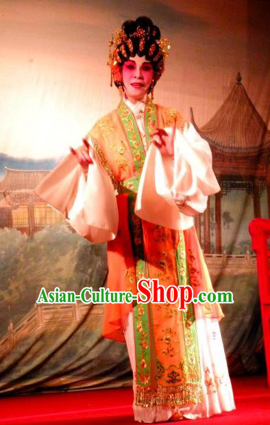 Chinese Cantonese Opera Young Female Garment Love in the Red Plum Costumes and Headdress Traditional Guangdong Opera Actress Apparels Consort Li Huiniang Dress