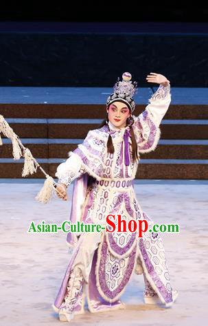 Bai Tu Ji Chinese Guangdong Opera Young Male Apparels Costumes and Headwear Traditional Cantonese Opera Garment General Liu Chengyou Clothing