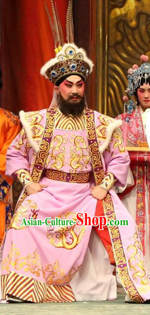 Princess Zhaojun Chinese Guangdong Opera Xiongnu King Apparels Costumes and Headwear Traditional Cantonese Opera Lord Garment Duke Clothing