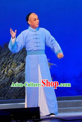 Zhuang Yuan Lin Zhaotang Chinese Guangdong Opera Young Man Apparels Costumes and Headwear Traditional Cantonese Opera Niche Garment Qing Dynasty Scholar Clothing