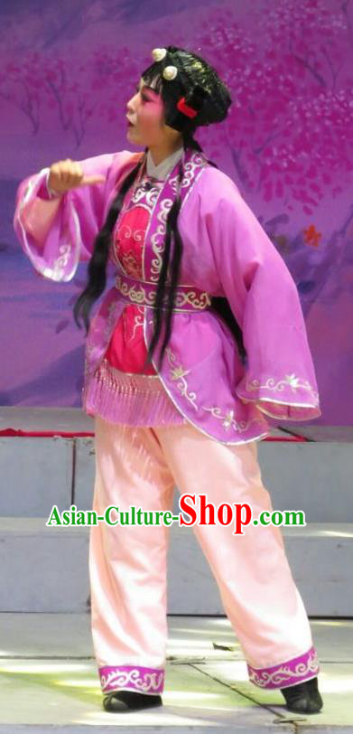 The Strange Stories Chinese Guangdong Opera Young Boy Apparels Costumes and Headwear Traditional Cantonese Opera Wa Wa Sheng Garment Livehand Clothing